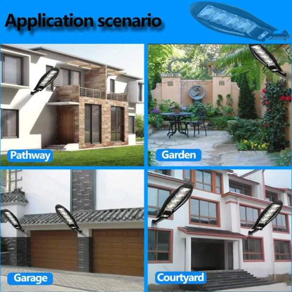10000W Upgraded 168LED Solar Street Light Outdoor Waterproof LED For Garden Wall Adjustable Angle Solar Lamp Built-in 10000mAH - Image 6