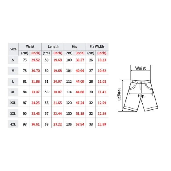 2024 Hot Selling Men's Shorts 3D Digital Black Red Retro Printed Loose Casual Beach Stroll Fashionable Quick Drying Shorts - Image 6