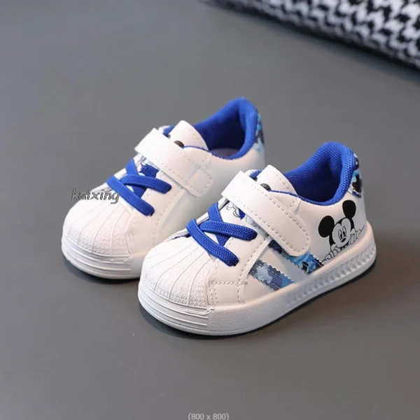 Toddler MINISO Disney White Casual Shoes For Baby Boys Girls Brand Children Sneaker Mickey Kids Sports Walking Shoes Size 15-25 - Image 5