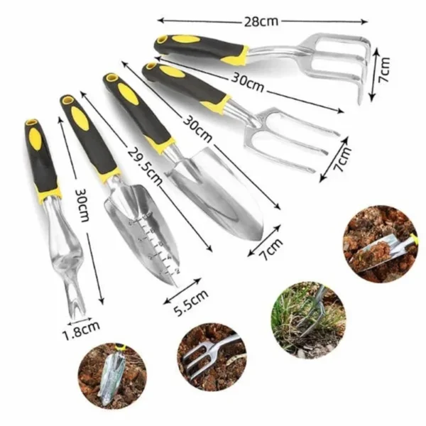 Gardening Pruning Shears Tools Set Rake Shovel Household Plant Tools Multifunctional Gardening for Loosening Soil and Transplant - Image 4