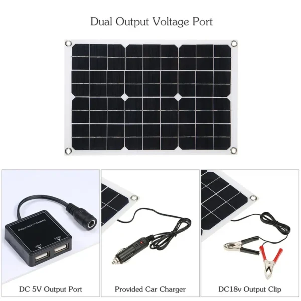 110V/220V 6000W Inverter Solar Power Generation System Solar Panel 12V 30A Controller Complete Power Generation Kit Charger - Image 3