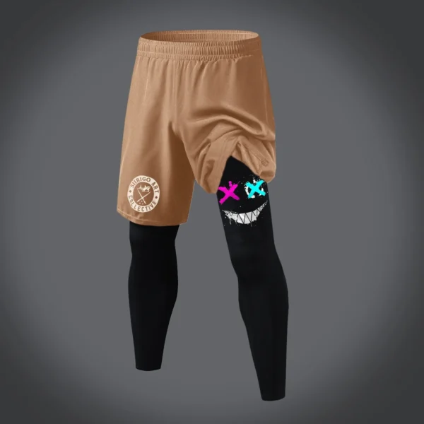 2024 Fashion Evil Smile Leg Printed Pants Gym Training Running Basketball Sports Pants 2-in-1 Fast Drying Training Pants XS-5XL - Image 5