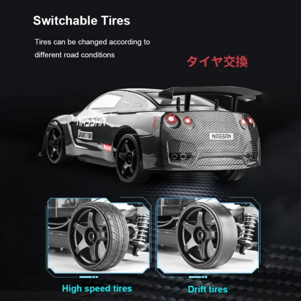 1:10 70km/h High-speed Drift Remote Control Car 2.4G 4WD Rc Off-road Vehicle Dual-speed Rc Car Children's Christmas Gift - Image 4