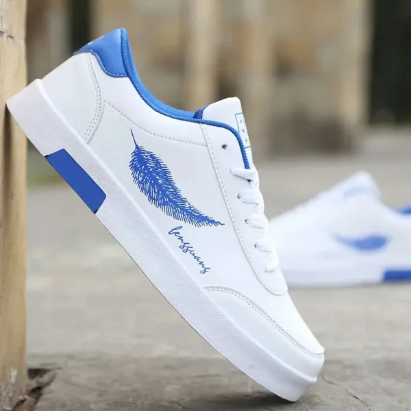 Men's Sneakers Casual Pu Leather Breathable Walking Flat Shoes for Men 2024New Male Tennis Sneaker Soft White Breathable Shoes신발 - Image 2