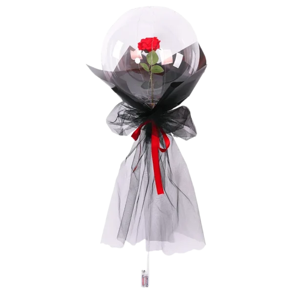 LED Luminous Balloon Rose Bouquet Light Transparent Balloons Flower for Wedding Party Valentines Day Decor Birthday Thanksgiving - Image 4