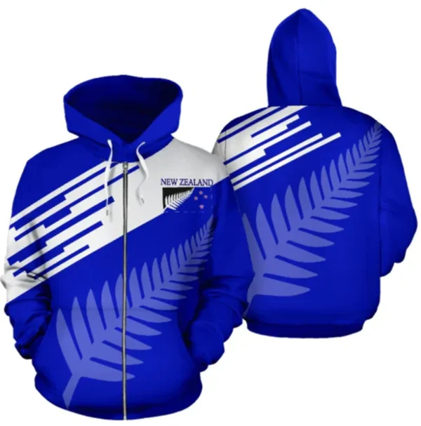 New Zealand Hoodie Silver Fern Zip-Up 3d Printed Hoodie For Men Y2k Tops New In Hoodies & Sweatshirts Hoody Sports Pullover Coat - Image 2
