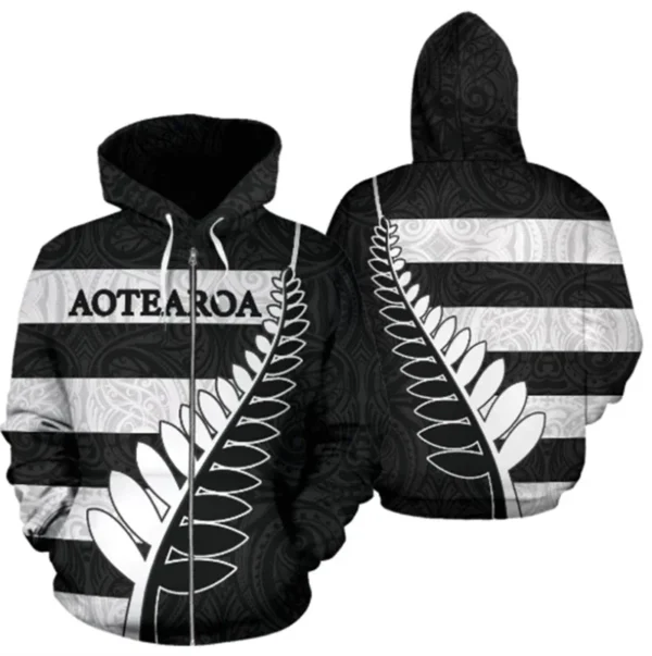 New Zealand Hoodie Silver Fern Zip-Up 3d Printed Hoodie For Men Y2k Tops New In Hoodies & Sweatshirts Hoody Sports Pullover Coat - Image 5