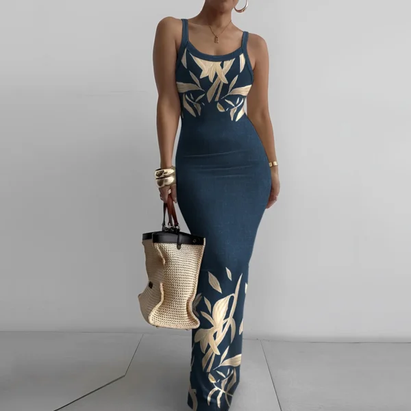 Elegant Bodycon Maxi Dress Women Summer 2024 Sleeveless Backless Sexy Outfits Party Club Sundress Beach Holiday Long Dresses - Image 3