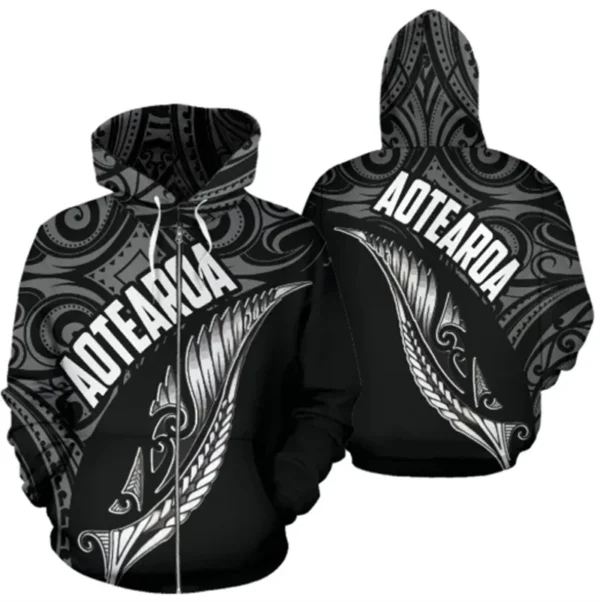New Zealand Hoodie Silver Fern Zip-Up 3d Printed Hoodie For Men Y2k Tops New In Hoodies & Sweatshirts Hoody Sports Pullover Coat - Image 3