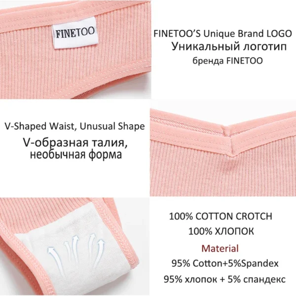 4Pcs/Set Women Cotton Lingerie Female Sexy Low Waist Panties M-XL Underwear Thongs 10 Solid Color Bikini Girls Intimates Briefs - Image 5