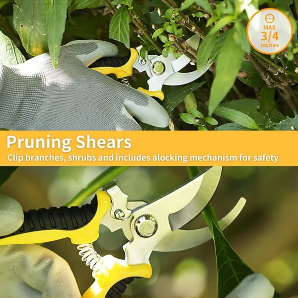 Gardening Pruning Shears Tools Set Rake Shovel Household Plant Tools Multifunctional Gardening for Loosening Soil and Transplant - Image 3