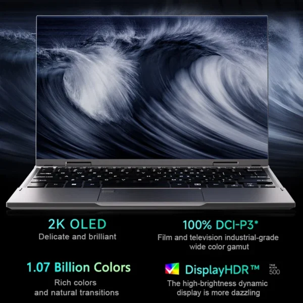 Intel N95 10.95 inch Laptop 360° Flip OLED Touch Screen Aluminum alloy body Windows 11 16GB DDR5 RAM 2TB SSD ROM - Image 6