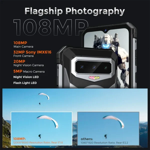 Fossibot F102 Rugged Smartphone 20GB+256GB, 16500mAh, IP68, NFC - Image 5