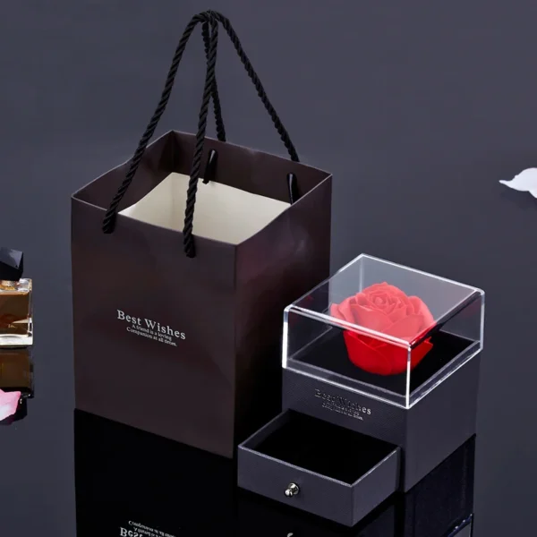 Projection Necklace Set With Rose Gift Box 100 Languages I Love You Heart Pendant Jewelry 2023 Hot Sale Accessories Dropshipping - Image 2