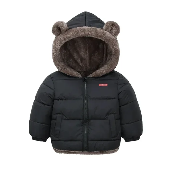 Baby Boys Girls Jacket Hooded Cotton Outerwear Children's Thick Fleece Coat Cashmere Padded Jackets Winter Boys Girls Warm Coats - Image 5