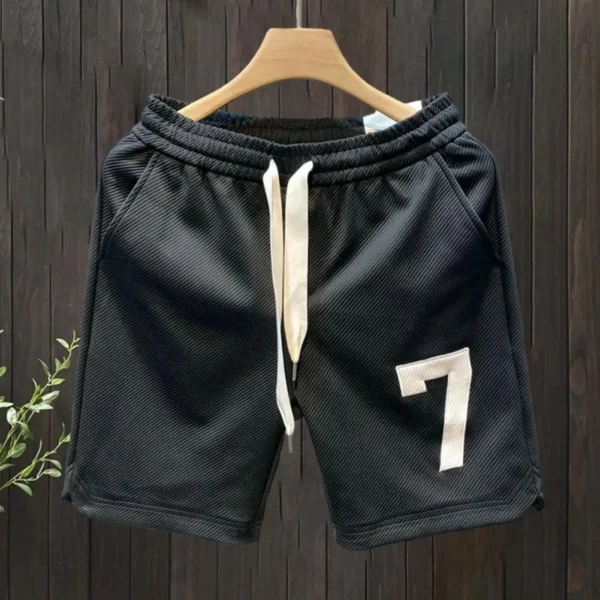 Men Basketball Shorts Drawstring Waist Shorts Breathable Quick Dry Men's Gym Shorts with Drawstring Elastic Waist for Fitness - Image 3