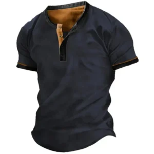 Men's Henley V-Neck