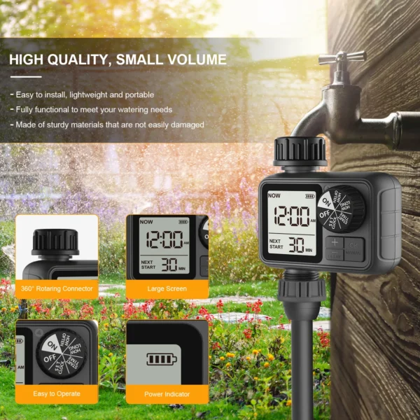 Eshico New Smart Dial & Button Water Timer M02 Automatic Timed Irrigation System Outdoor Home Garden Lawn Greenhouse Supplies - Image 5