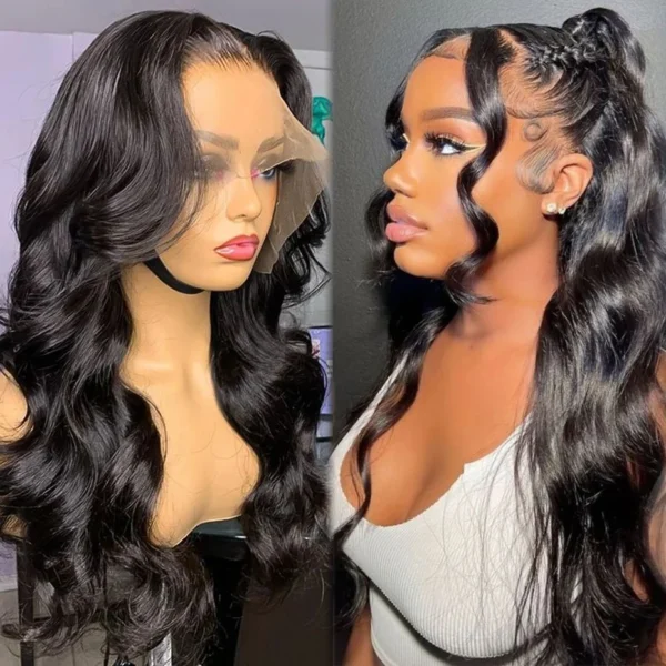 30Inch Body Wave Lace Front Wig Indian Human Hair 13x4 13x6 Hd Transparent Lace Frontal Wigs Pre Plucked Bleached Knots MYLOCKME