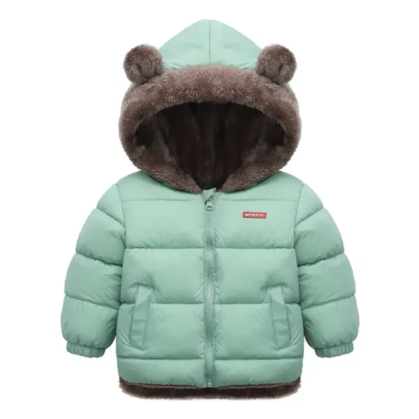 Baby Boys Girls Jacket Hooded Cotton Outerwear Children's Thick Fleece Coat Cashmere Padded Jackets Winter Boys Girls Warm Coats - Image 6