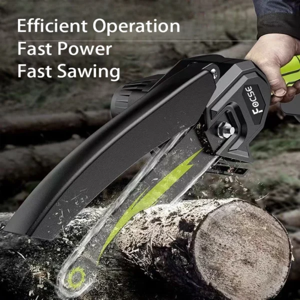 Mini Chainsaw 4/6-Inch Powerful Cordless Rechargeable Handheld Garden Electric Saw Cutting Powered by 18V Battery Power Tool - Image 4