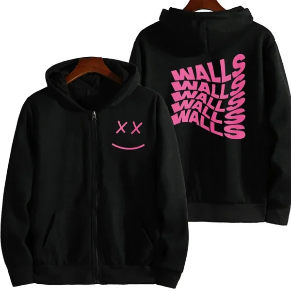 Y2K RAW Graphic Hoodie Men Autumn Harajuku Loose Long Sleeve Hoodies Male Zip Up Vintage Gothic Streetwear Hooded Sweatshirt - Image 4