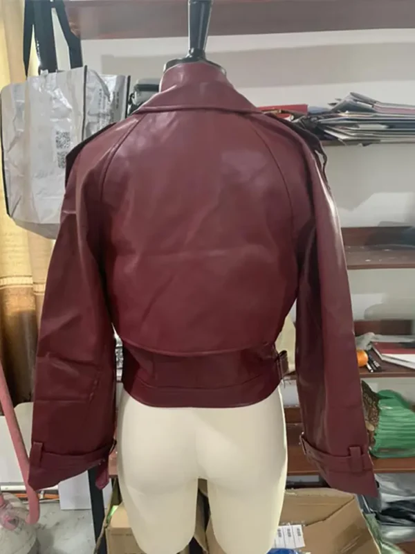 Elegant Women Long Sleeve Leather Jacket Vintage Turn-down Collar Female Short Coat Autumn New Ladies Locomotive Tops Outwear - Image 6