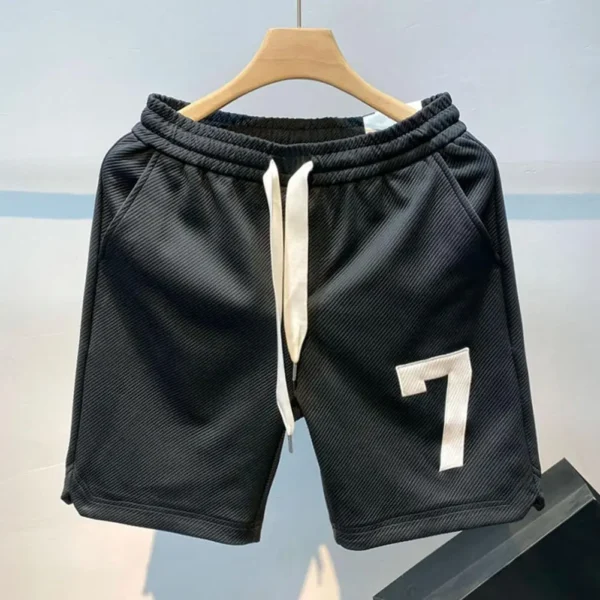 Men Basketball Shorts Drawstring Waist Shorts Breathable Quick Dry Men's Gym Shorts with Drawstring Elastic Waist for Fitness - Image 5