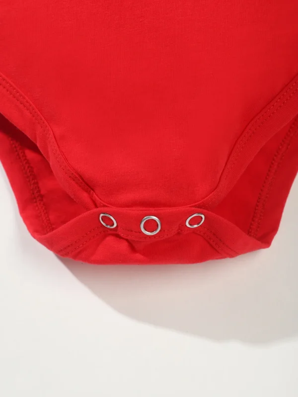 Funny Cute Baby Tomato Ketchup Bodysuit 100% Cotton Red 2024 Newborn Boys Girls Clothes Fashion Creative Trend Infant Onesies - Image 5