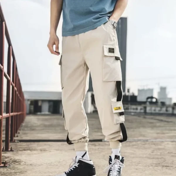 New Hip Hop Joggers Cargo Pants Men Harem Pants Multi-Pocket Ribbons Man Sweatpants Streetwear Casual Mens Pants Trousers M-6XL - Image 2