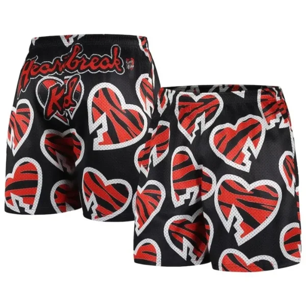 2024 Hot Selling Men's Shorts 3D Digital Black Red Retro Printed Loose Casual Beach Stroll Fashionable Quick Drying Shorts - Image 3