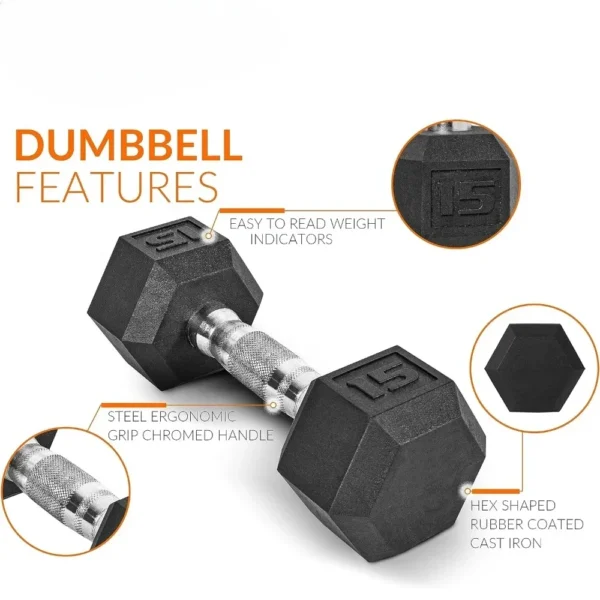 Dumbbell Set with Rack | Multiple Options in 150lbs and 210lbs Weights Large Fitness Equipment Body Building Sports, Dumbbell - Image 4