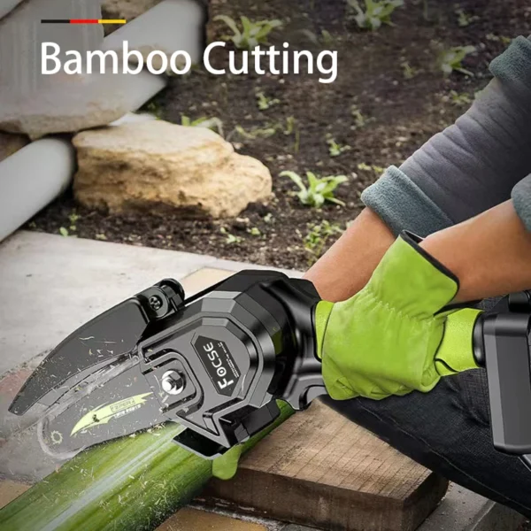 Mini Chainsaw 4/6-Inch Powerful Cordless Rechargeable Handheld Garden Electric Saw Cutting Powered by 18V Battery Power Tool - Image 3