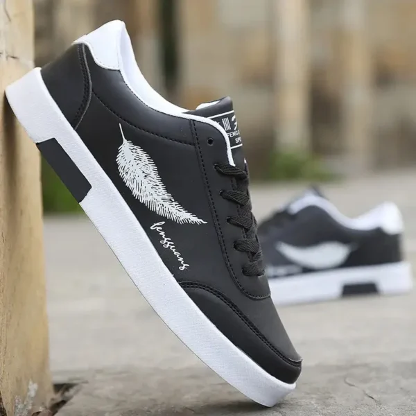 Men's Sneakers Casual Pu Leather Breathable Walking Flat Shoes for Men 2024New Male Tennis Sneaker Soft White Breathable Shoes신발 - Image 3