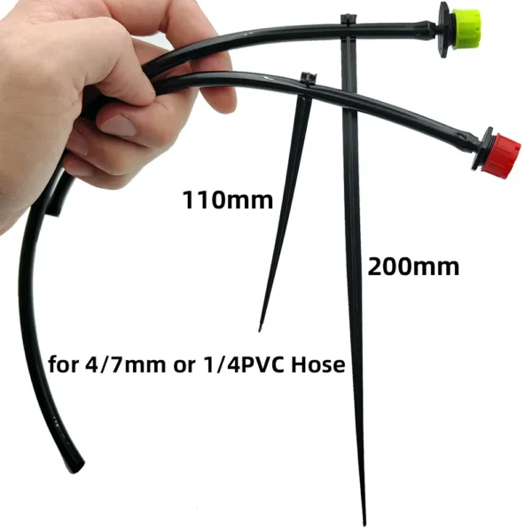 WUJIE 50-1000PCS Garden 1/4" Stake Fixed Stems Holder Support 11cm 20cm for Drip Irrigation 4/7mm Hose Pipe Inserting Ground - Image 3